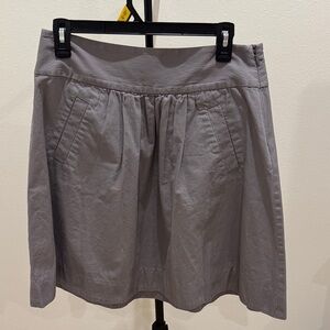 J. Crew Light Gray A-Line Skirt with Front Pleats